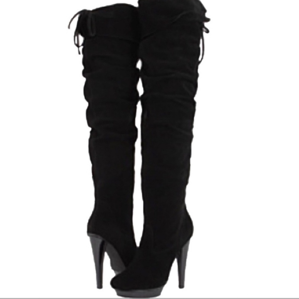 Steve Madden Xenonn Slouchy Boho Suede Knee High Chunky Platform Boot Sz 10